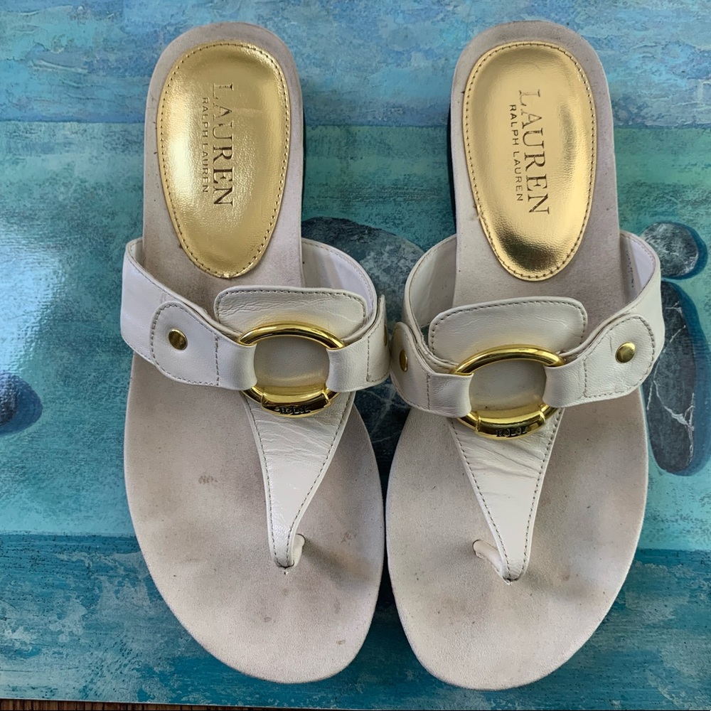 🍦Ralph Lauren Cream Sandals Sz 7B